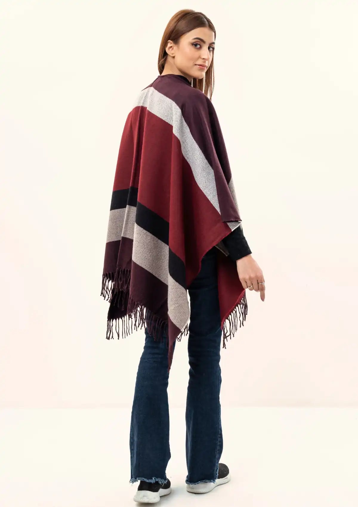 Manahil Winter Cape Shawls'23 CS-42