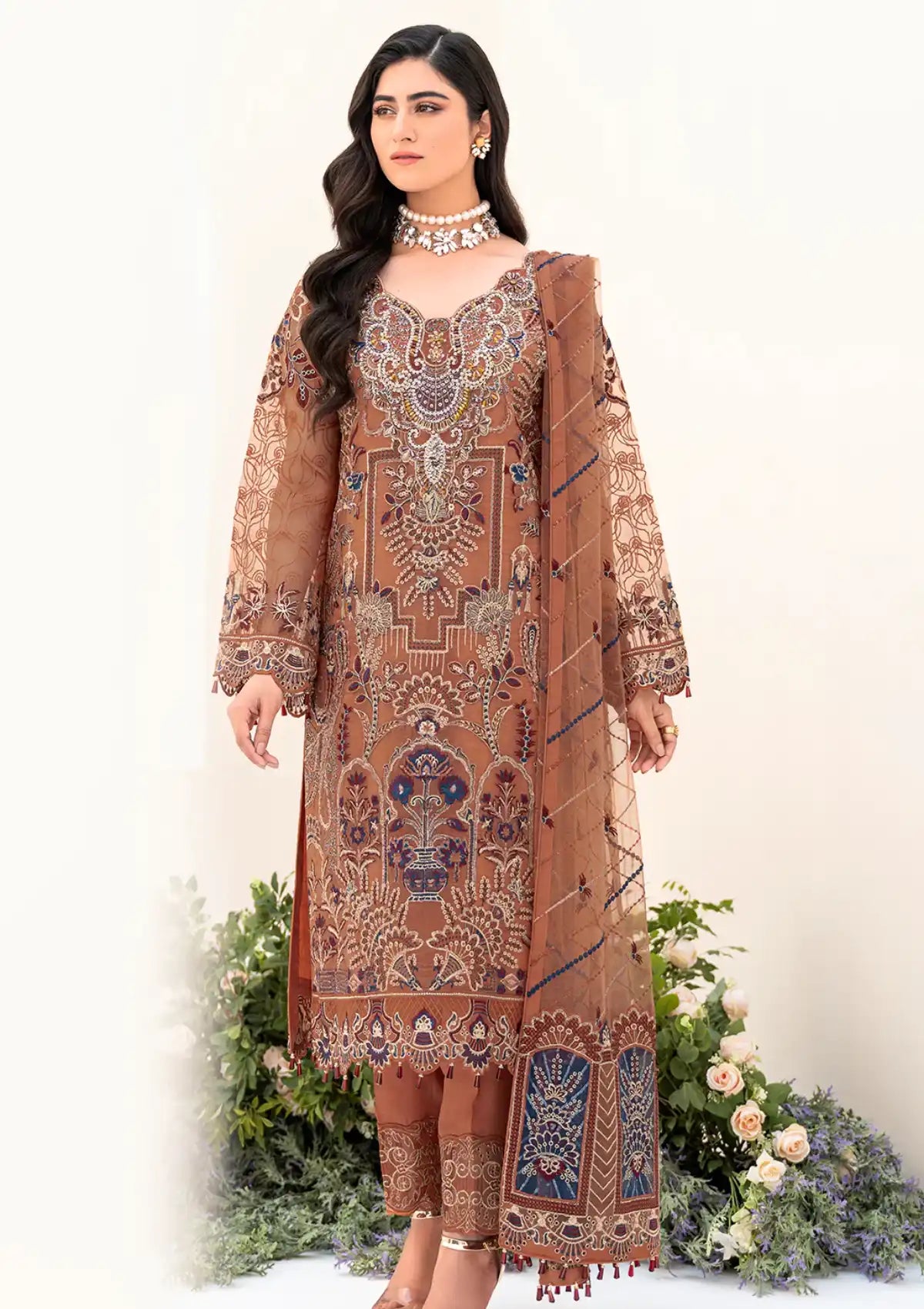 Ramsha Minhal Collection'23 Vol-08 M-808 - Mohsin Saeed Fabrics
