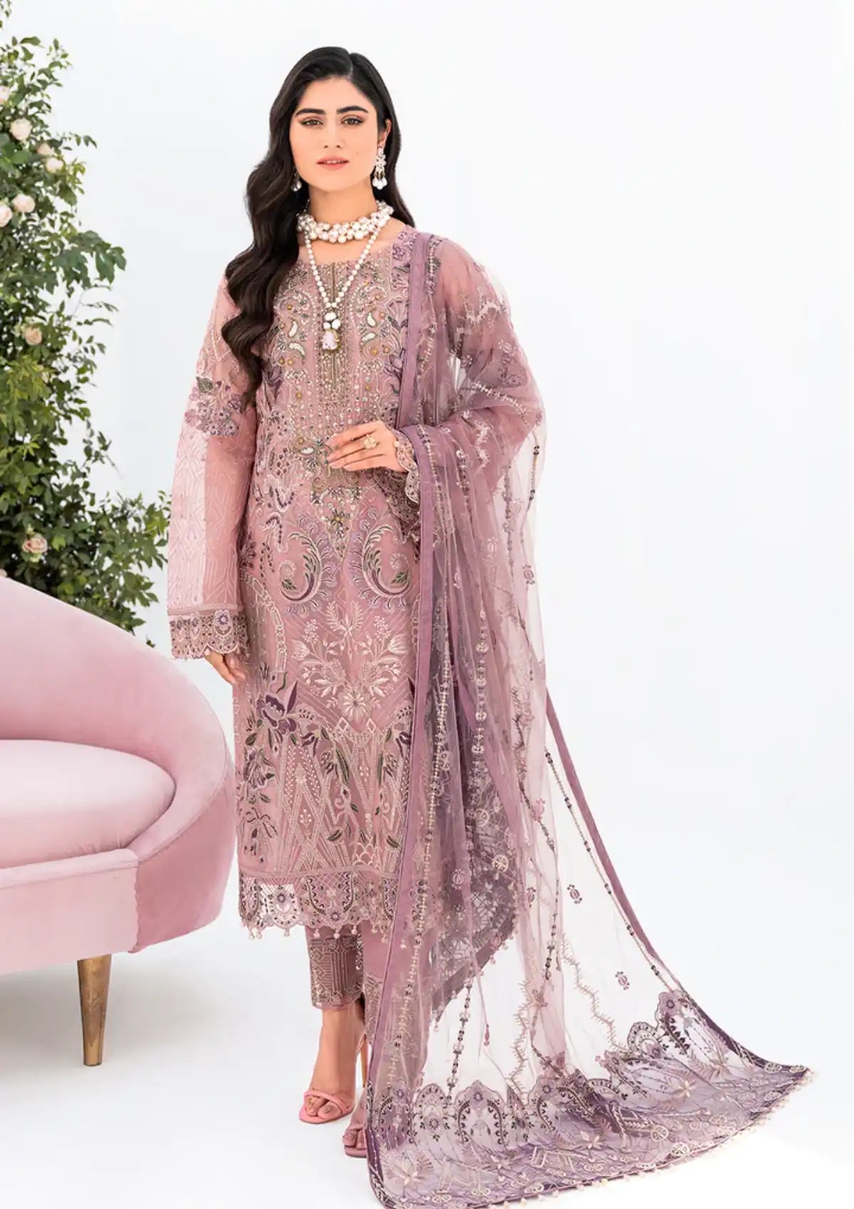 Ramsha Minhal Collection'23 Vol-08 M-804 - Mohsin Saeed Fabrics