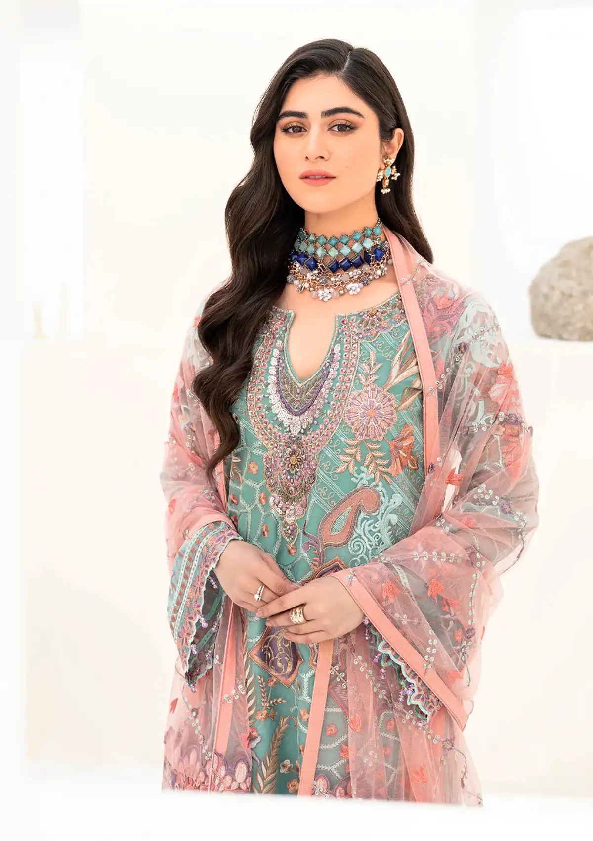 Ramsha Minhal Collection'23 Vol-08 M-807 - Mohsin Saeed Fabrics