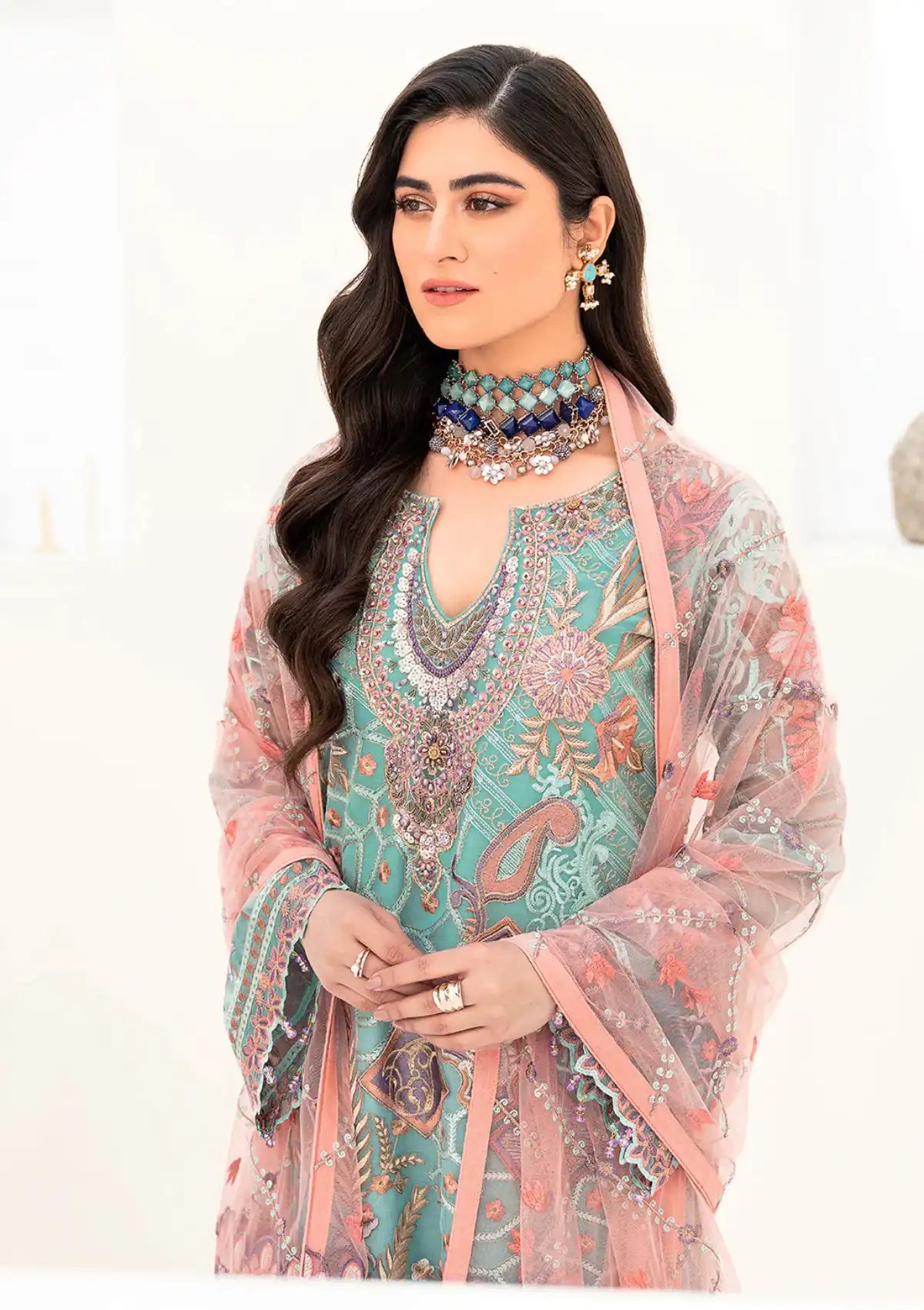 Ramsha Minhal Collection'23 Vol-08 M-807 - Mohsin Saeed Fabrics