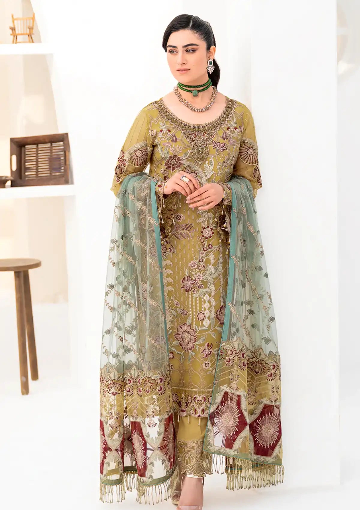 Ramsha Minhal Collection'23 Vol-08 M-805 - Mohsin Saeed Fabrics