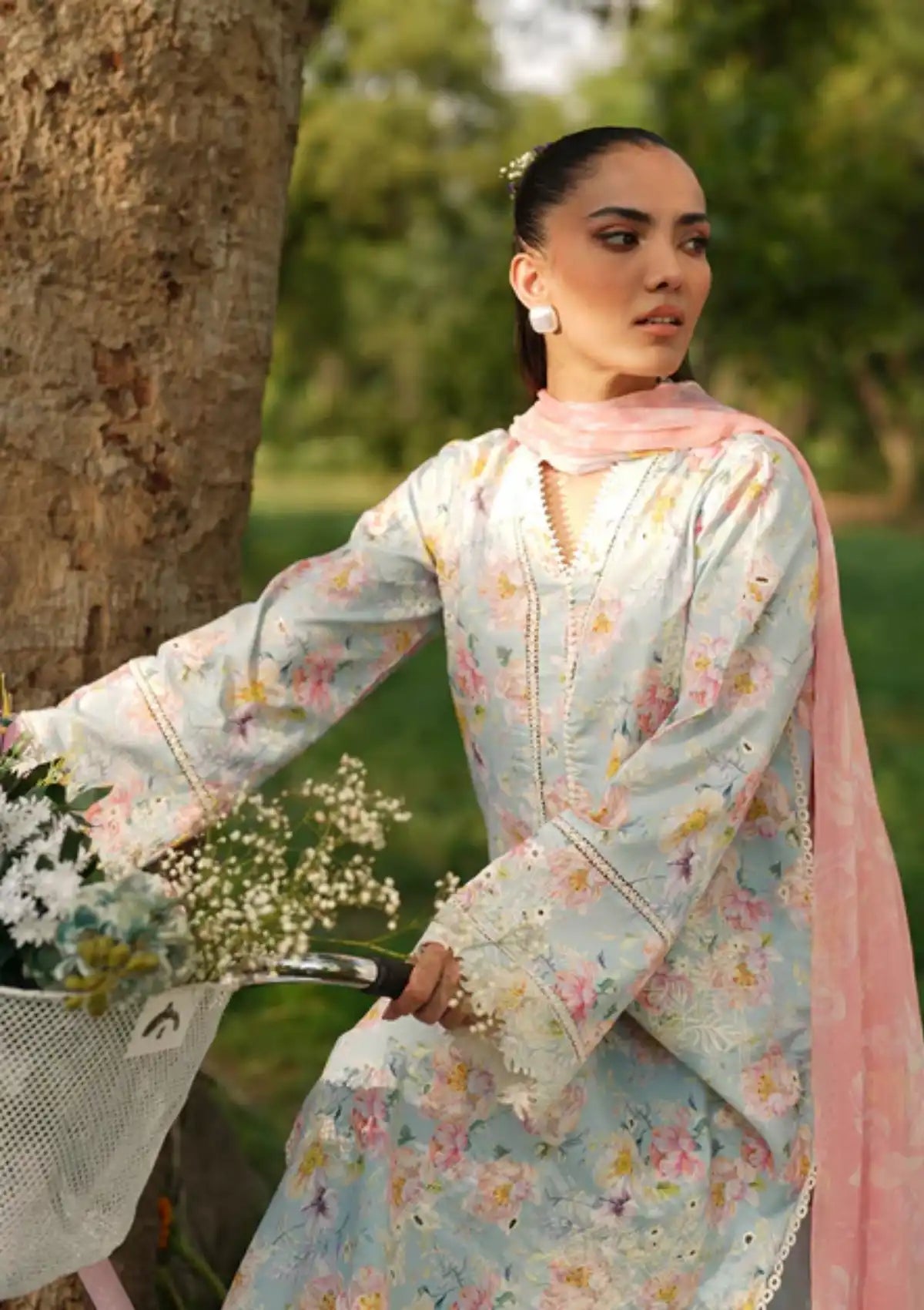 Summer Skies By Yards'24 D-08-Daffodil - Mohsin Saeed Fabrics