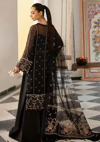 Stunning black Embroidered Chiffon Back from Ramsha Dastak Luxury Chiffon'24 Q-106
