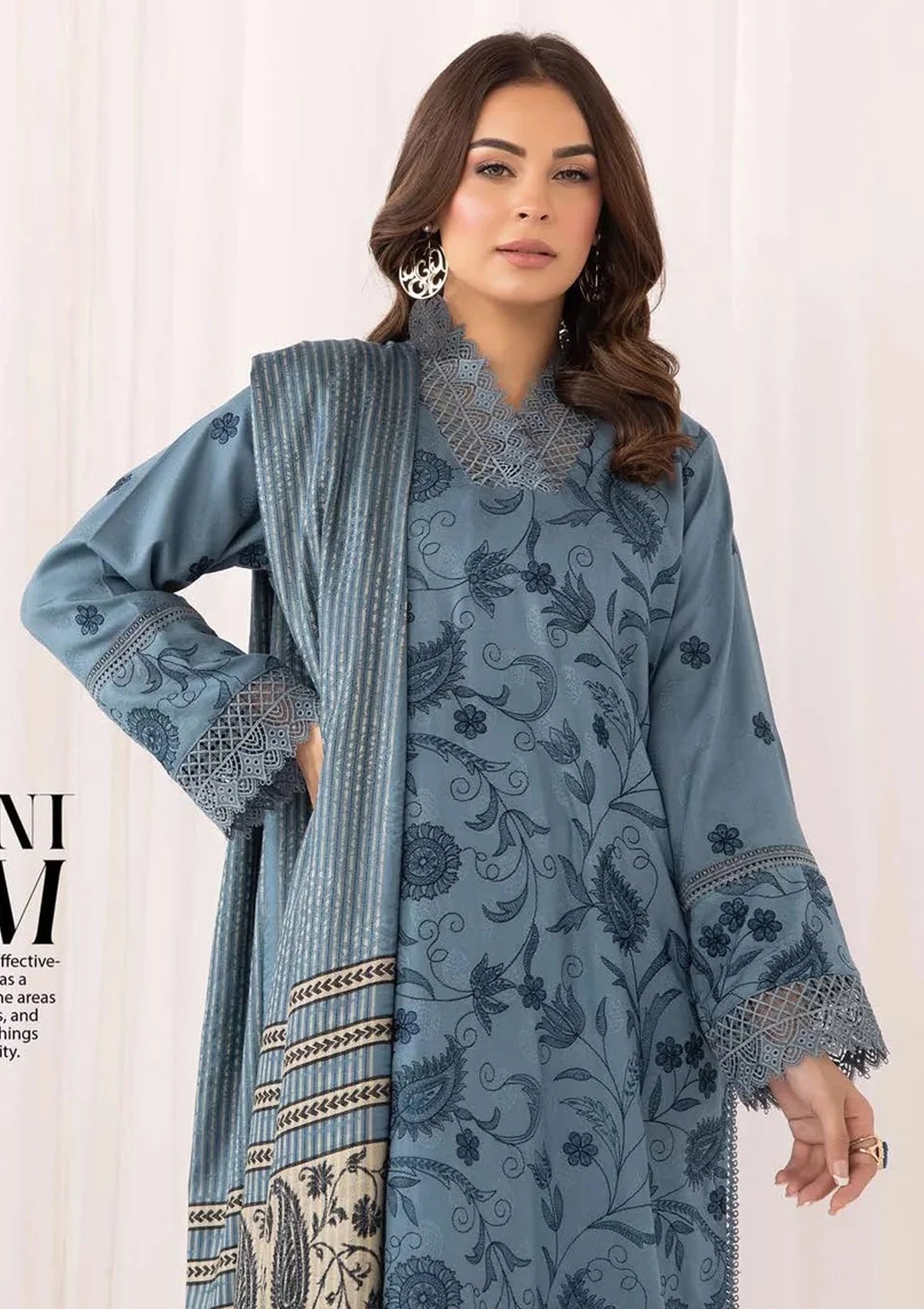 Dastoor By Khoobsurat Emb Peach Leather'23 D-237 - Mohsin Saeed Fabrics