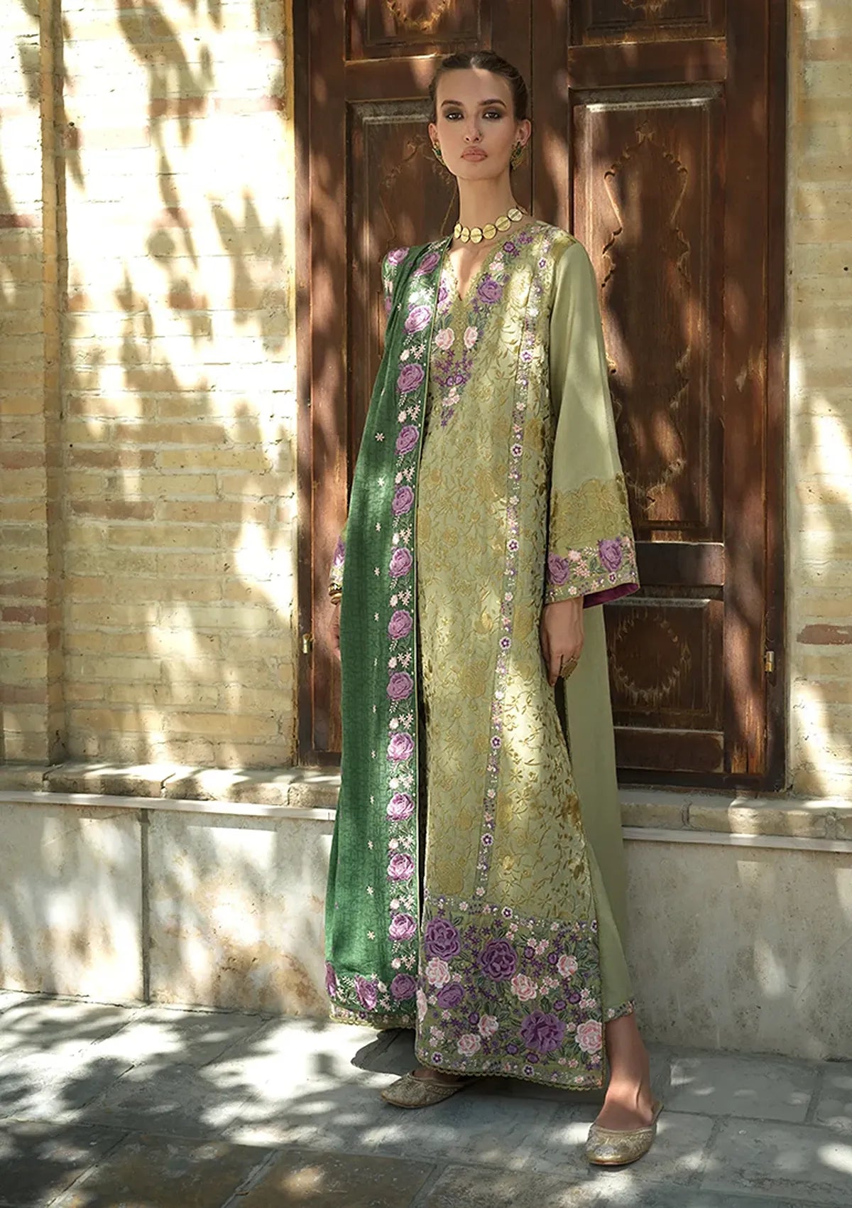 Mushq Hemline Bukhara Winter Edit'26 D-07 Desert Minaret