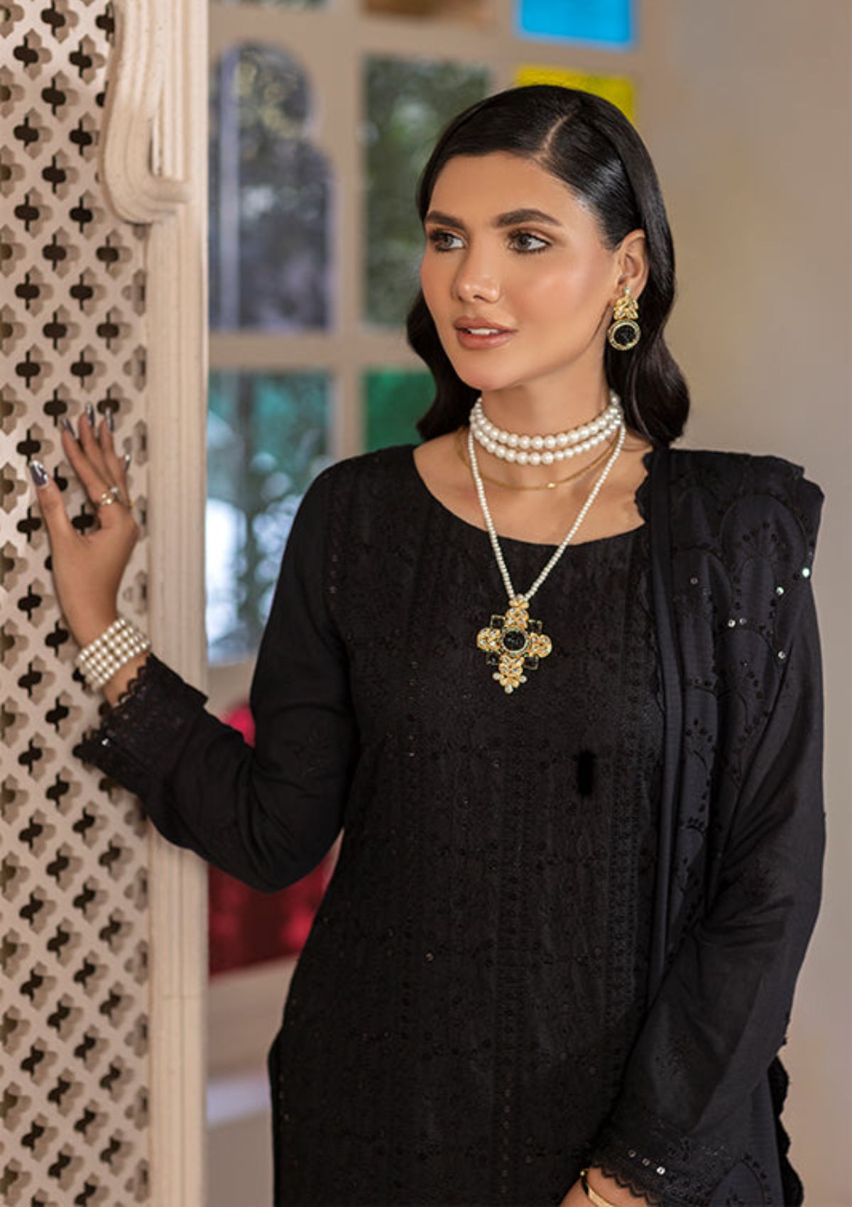 Rajis Dil Nihaad Silk Karandi'23 RJ-03 - Mohsin Saeed Fabrics
