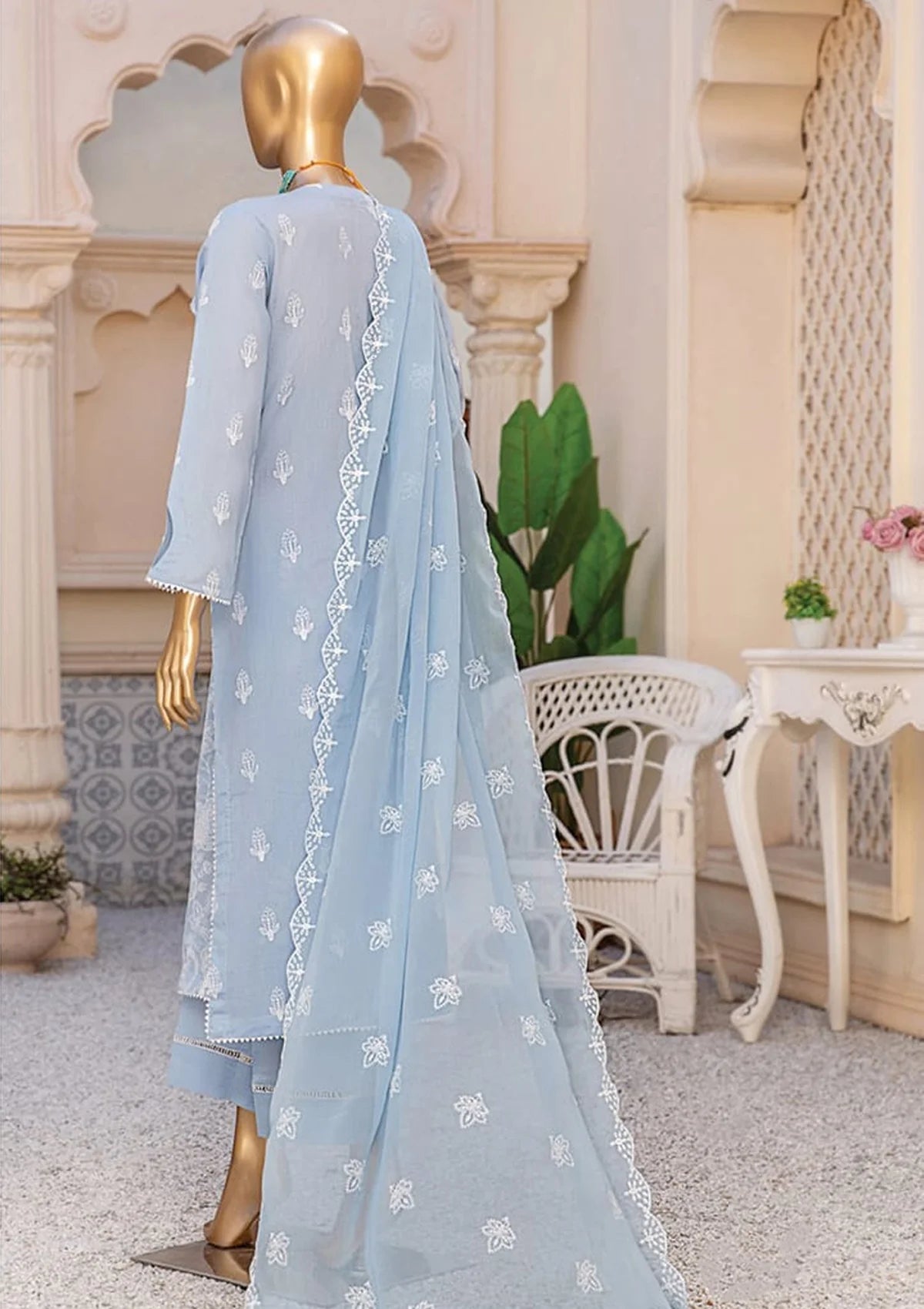 Dukhtar By KZ Emb Lawn'24 Vol-07 D-01 - Mohsin Saeed Fabrics