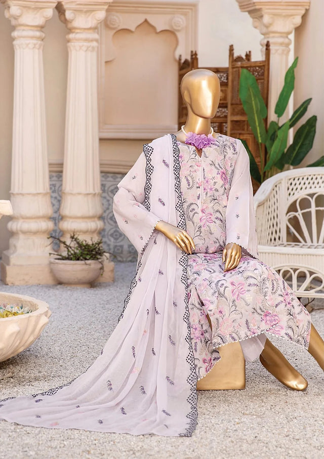Dukhtar By KZ Emb Lawn'24 Vol-07 D-04 - Mohsin Saeed Fabrics
