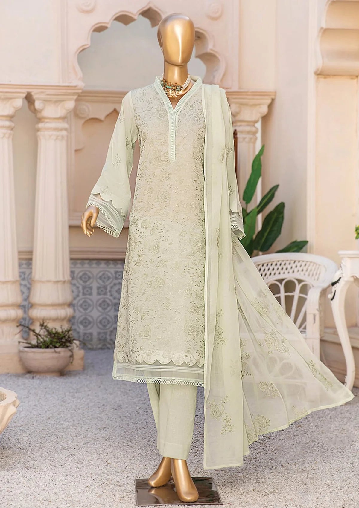 Dukhtar By KZ Emb Lawn'24 Vol-07 D-05 - Mohsin Saeed Fabrics