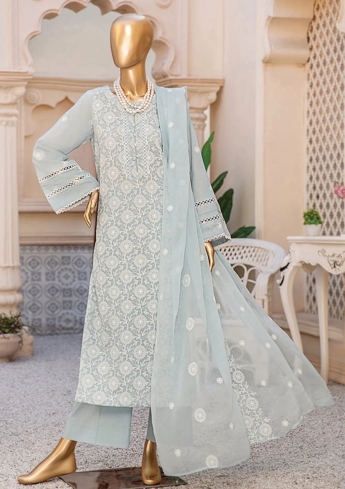 Dukhtar By KZ Emb Lawn'24 Vol-07 D-07 - Mohsin Saeed Fabrics