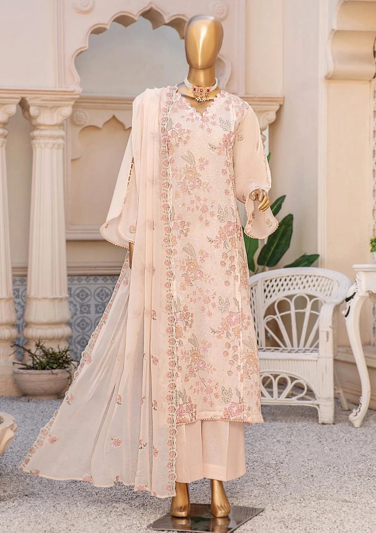 Dukhtar By KZ Emb Lawn'24 Vol-07 D-08 - Mohsin Saeed Fabrics