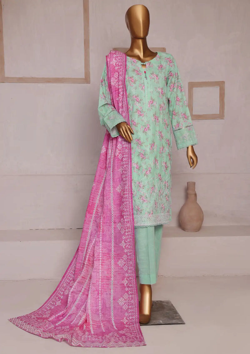 Elite by HZ Khaddar Chikankari'24 PK-14