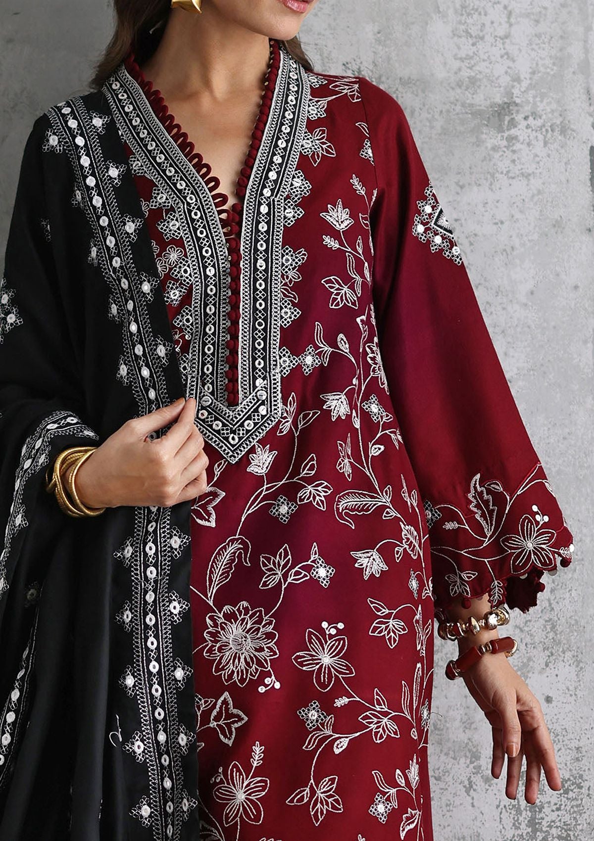 Gul Ahmed Emb Pashmina'26 AP-62033