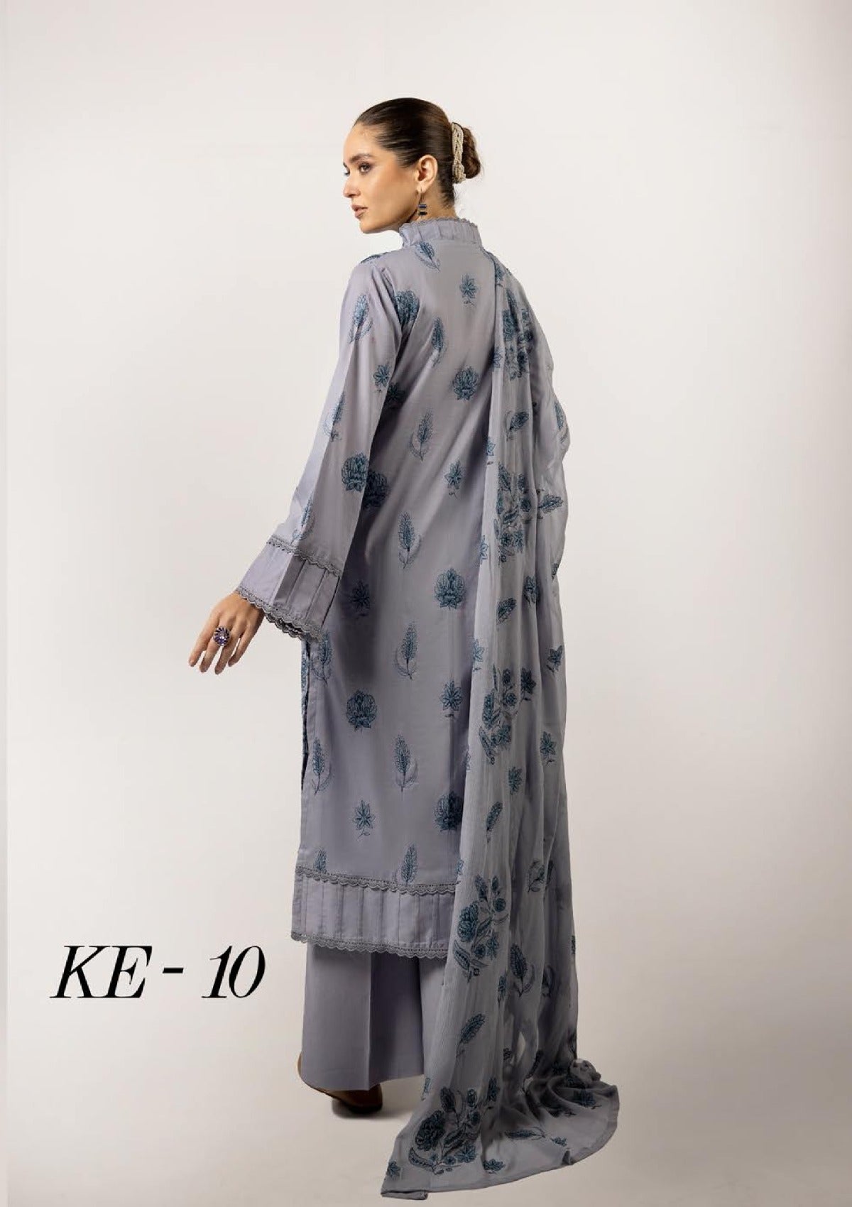 Elegance Emb Lawn By Khoobsurat'24 KE-10 – Mohsin Saeed Fabrics