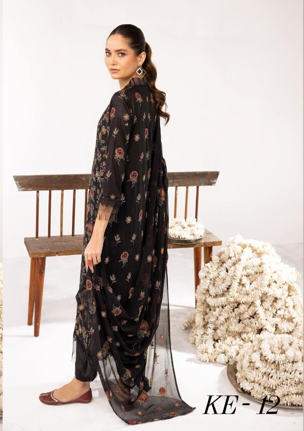 Elegance Emb Lawn By Khoobsurat'24 KE-12 - Mohsin Saeed Fabrics