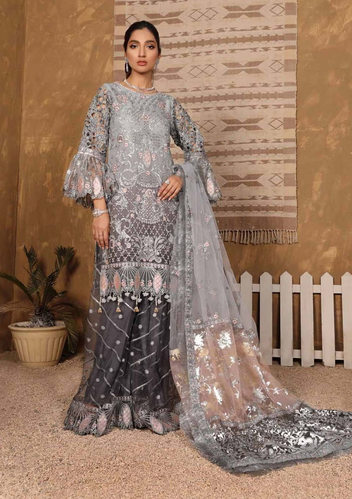 Emaan Adeel Virsa Luxury Chiffon'21 VR-06 - Mohsin Saeed Fabrics