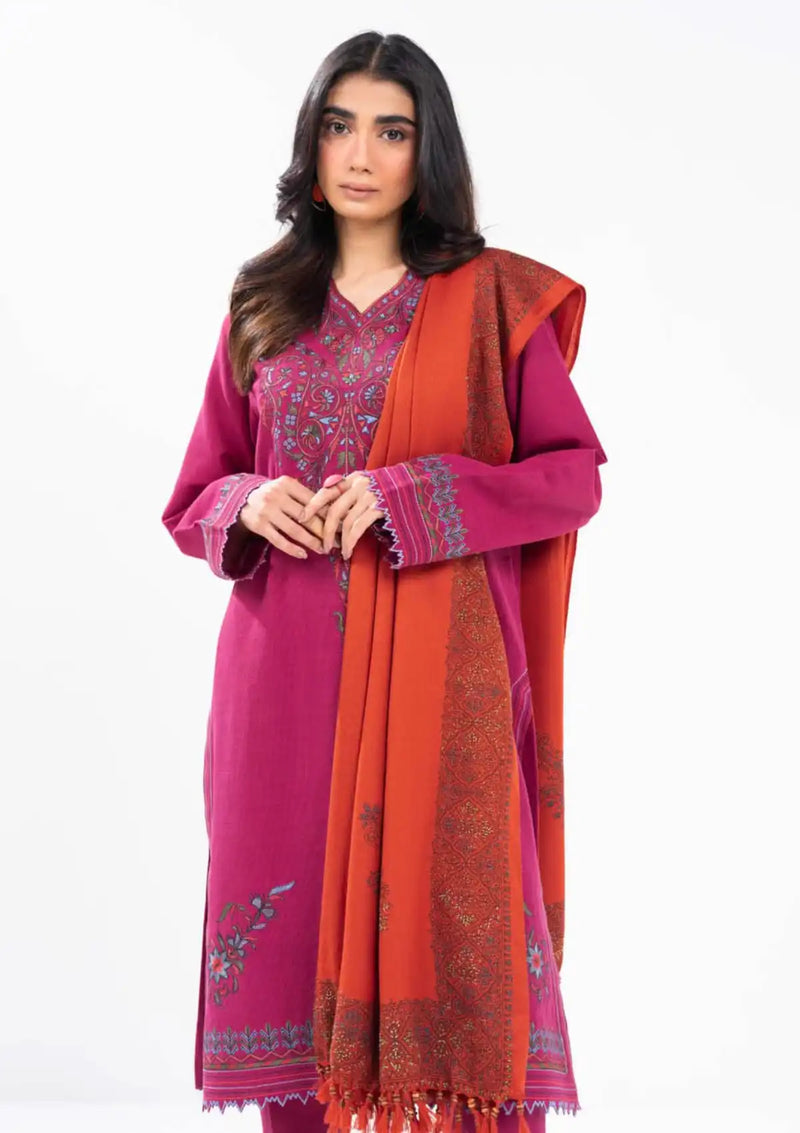 Al Karam Winter'24 Vol-01 3Pc FW-1.1-24-Fuschia