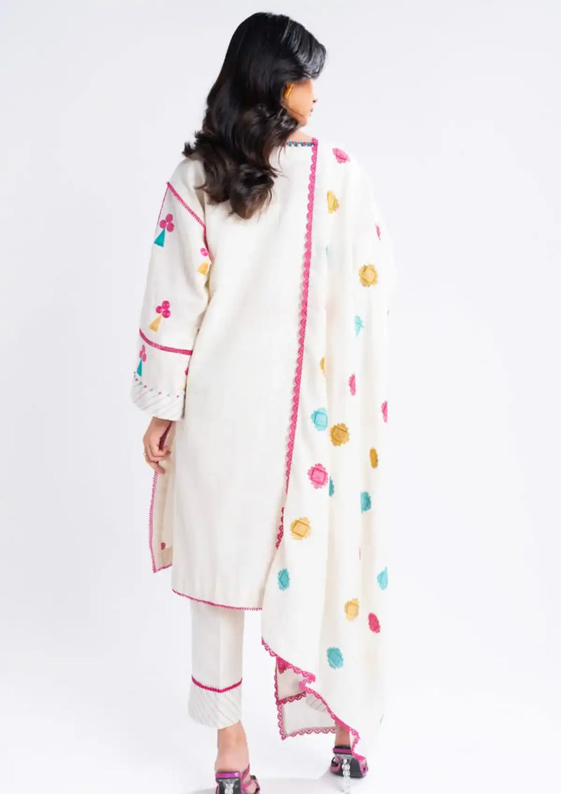 Al Karam Winter'24 Vol-01 3Pc FW-01-24-Off White