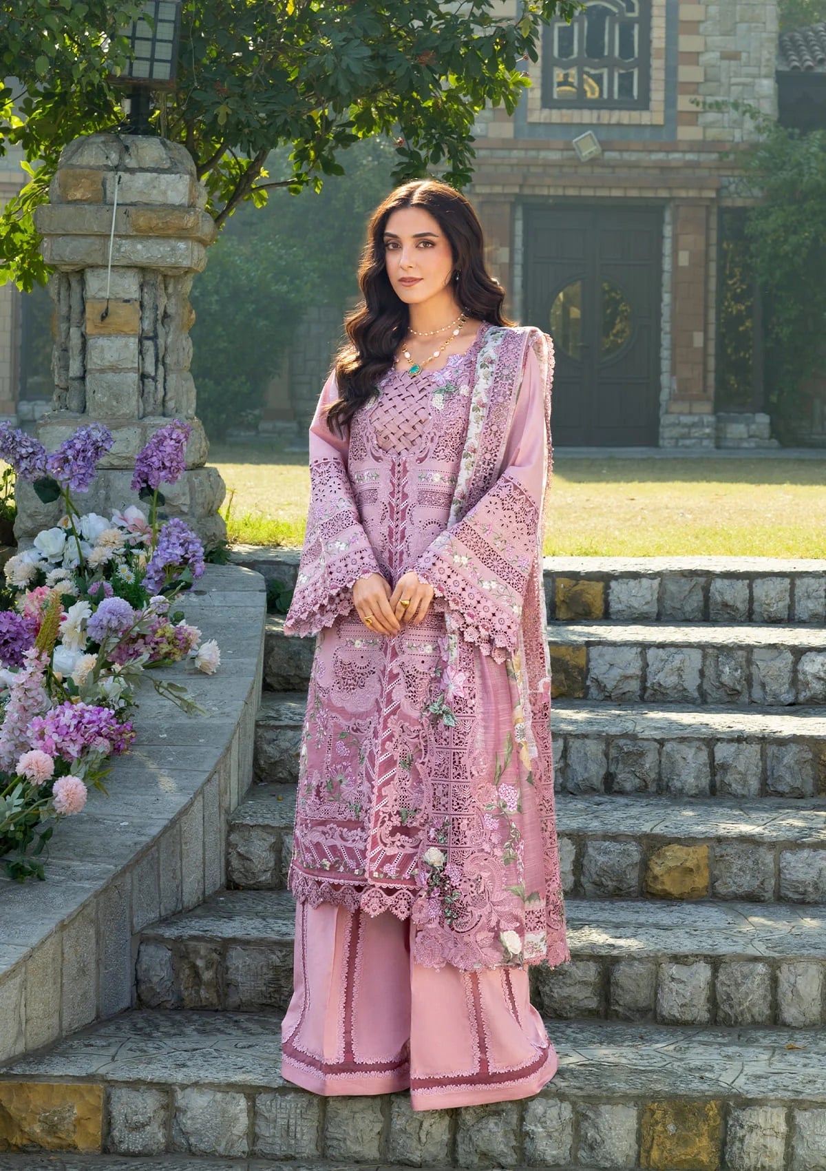 Elaf Luxury Lawn'26 ELY-09 ROSEE