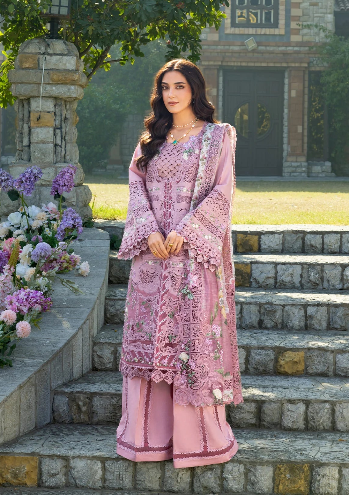 Elaf Luxury Lawn'26 ELY-09 ROSEE