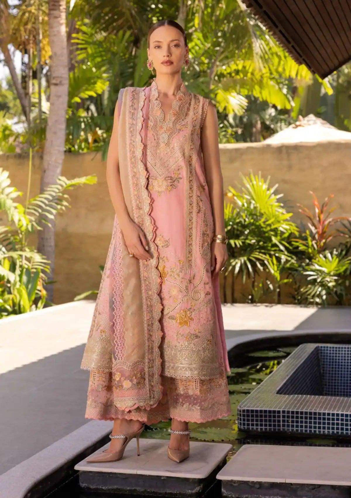 Faiza Saqlain Zinnia Luxury Lawn'25 Peony – Mohsin Saeed Fabrics