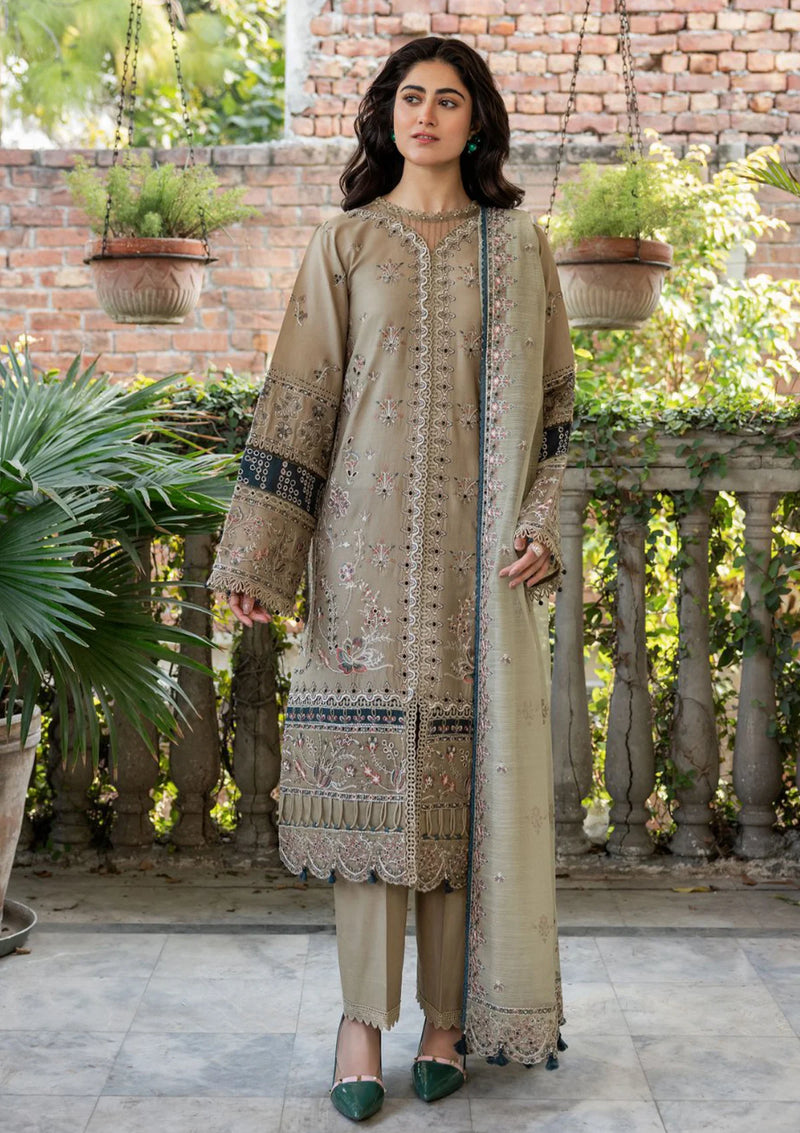 Farasha Bahaar Emb Lawn'24 D-05 WHIMSICAL SAGE - Mohsin Saeed Fabrics