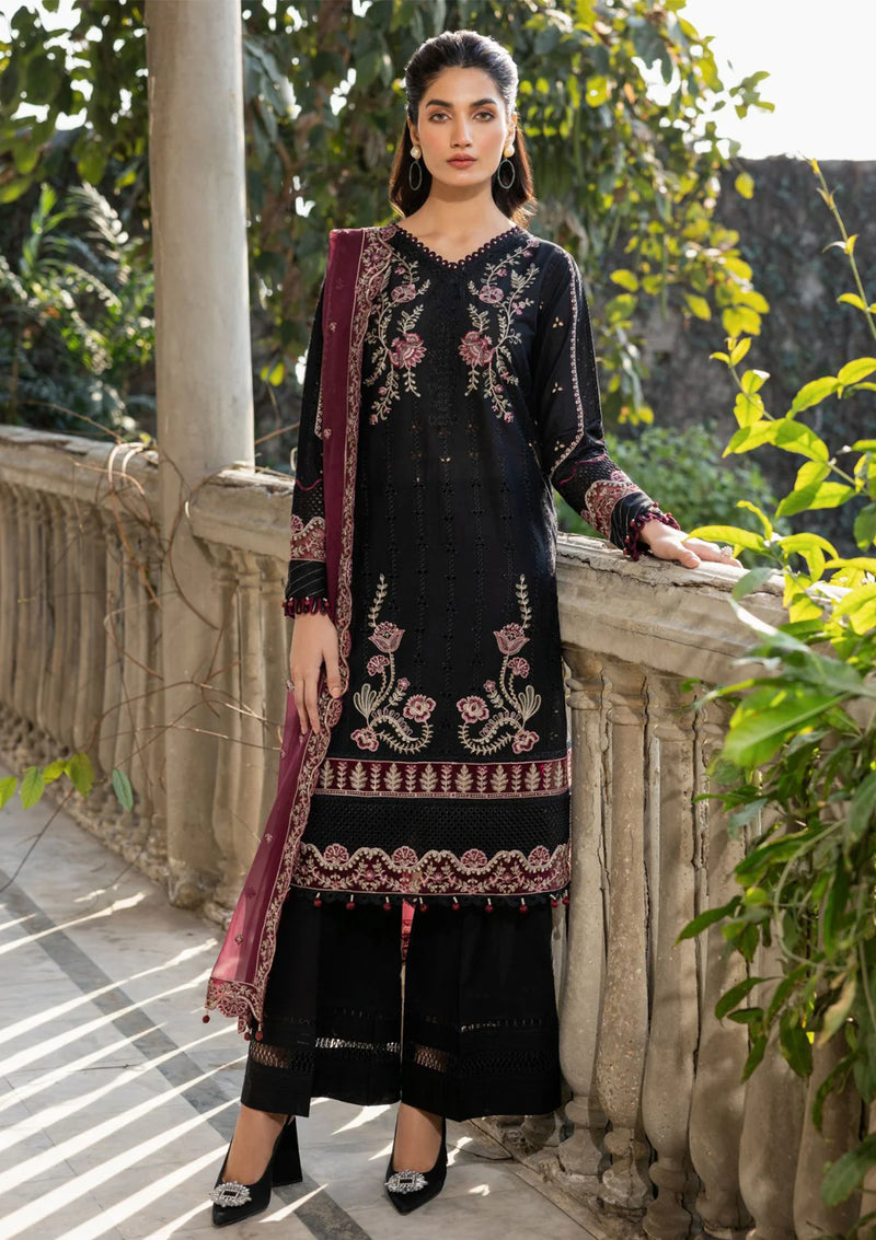 Farasha Bahaar Emb Lawn'24 D-06 TWILIGHT BLOOM - Mohsin Saeed Fabrics