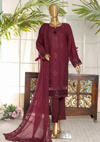 Fasaane By HZ Formal Pret'24 HZK-100 Plum - Mohsin Saeed Fabrics