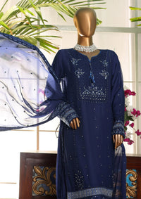 Fasaane By HZ Formal Pret'24 HZK-156 Navy - Mohsin Saeed Fabrics