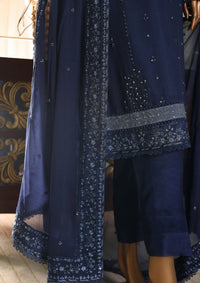 Fasaane By HZ Formal Pret'24 HZK-156 Navy - Mohsin Saeed Fabrics