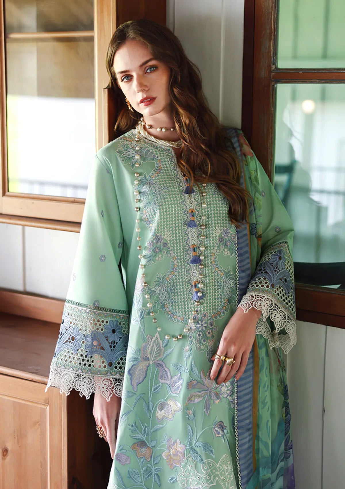 Hemline By Mushq Secret Garden Lawn'26 D-11 Fernlore