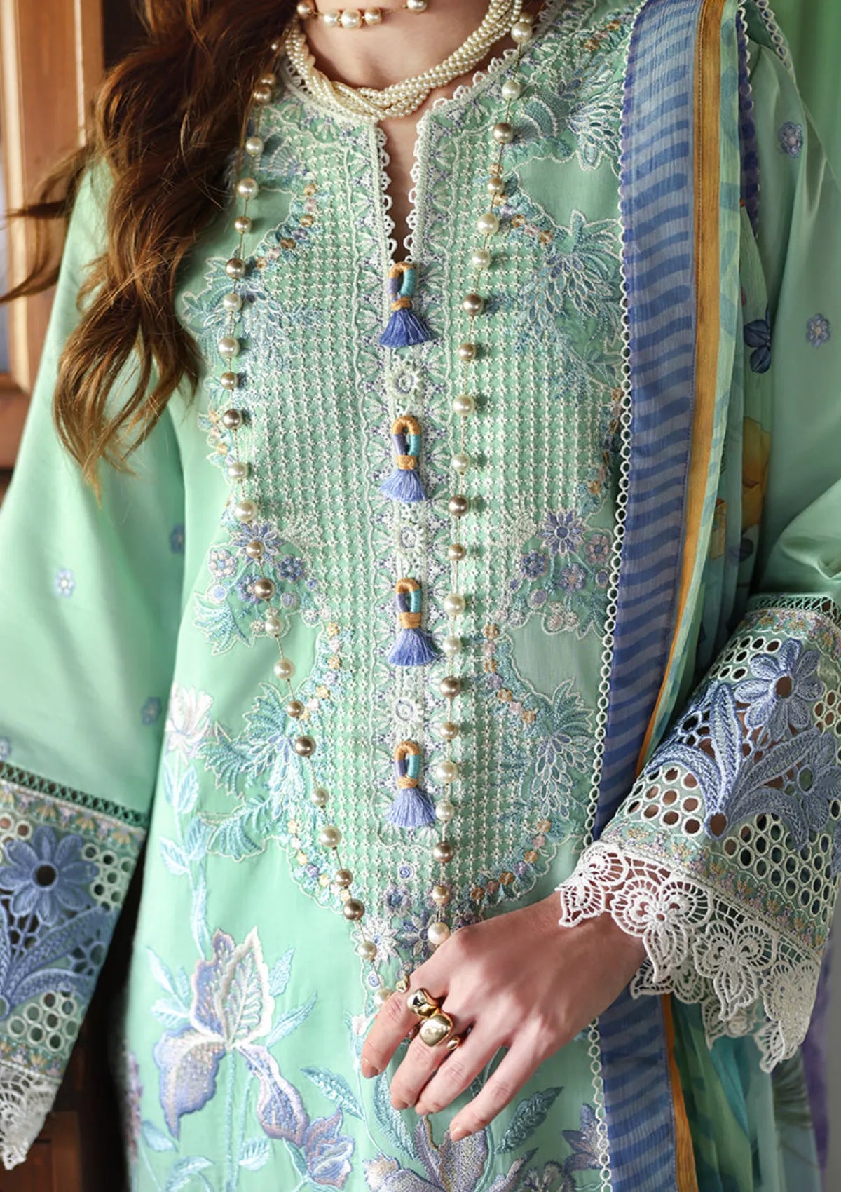 Hemline By Mushq Secret Garden Lawn'26 D-11 Fernlore