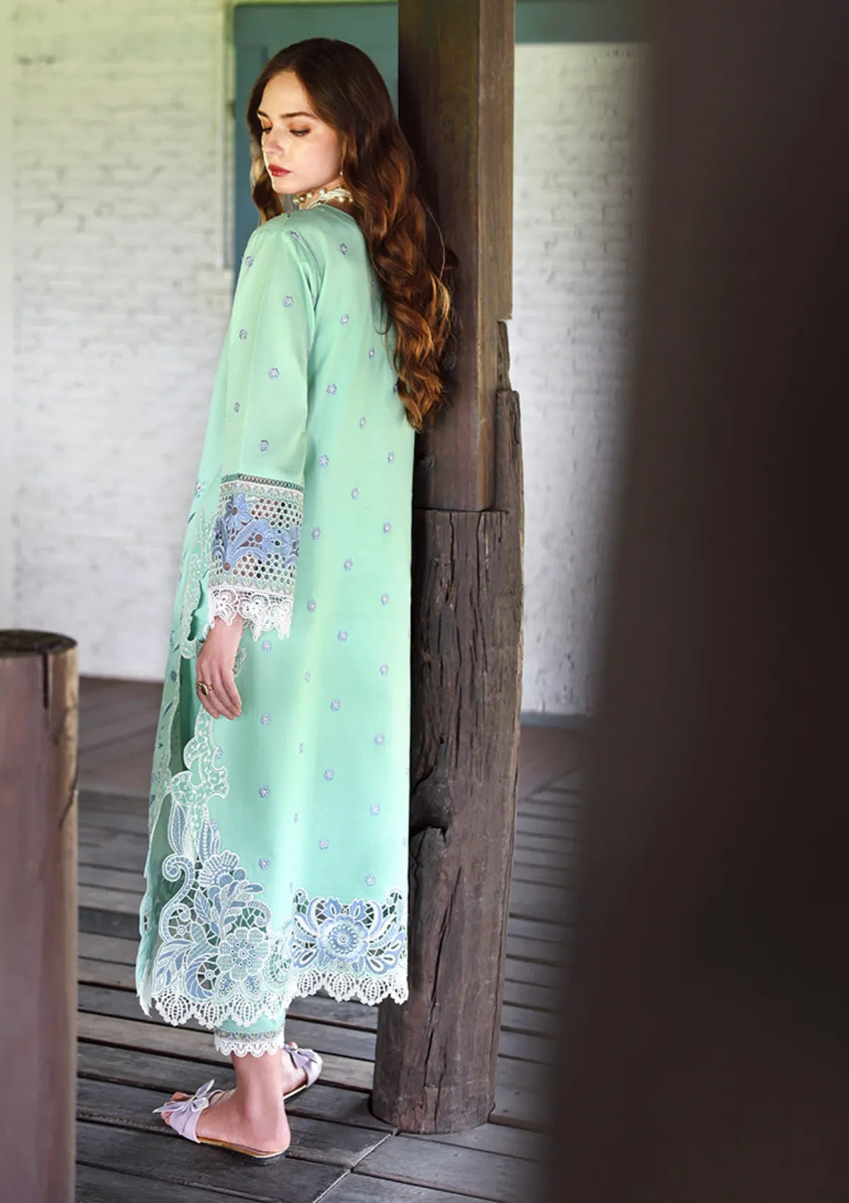 Hemline By Mushq Secret Garden Lawn'26 D-11 Fernlore