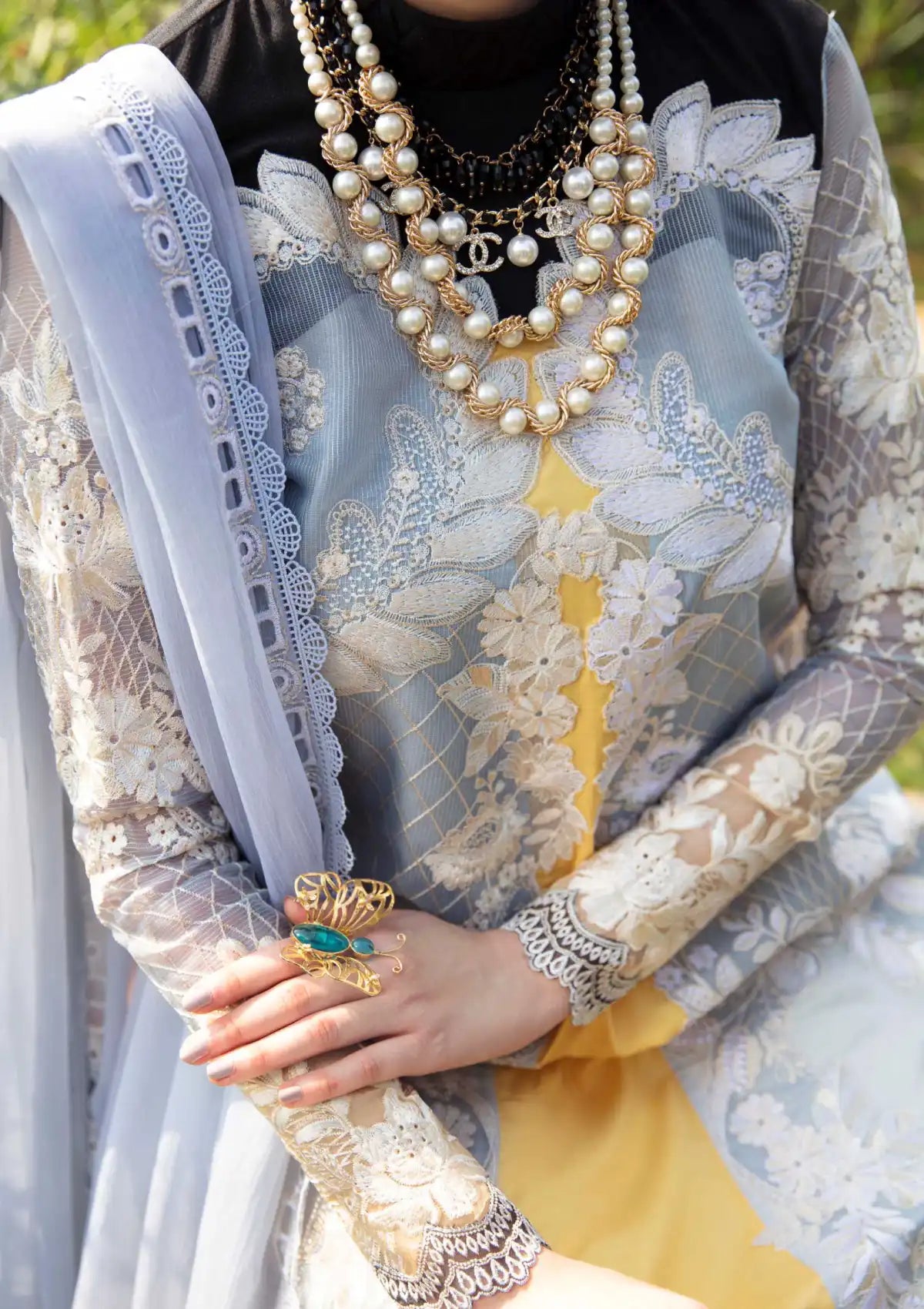 Sable Vogue Luxury Lawn'24 SL-11 - Mohsin Saeed Fabrics