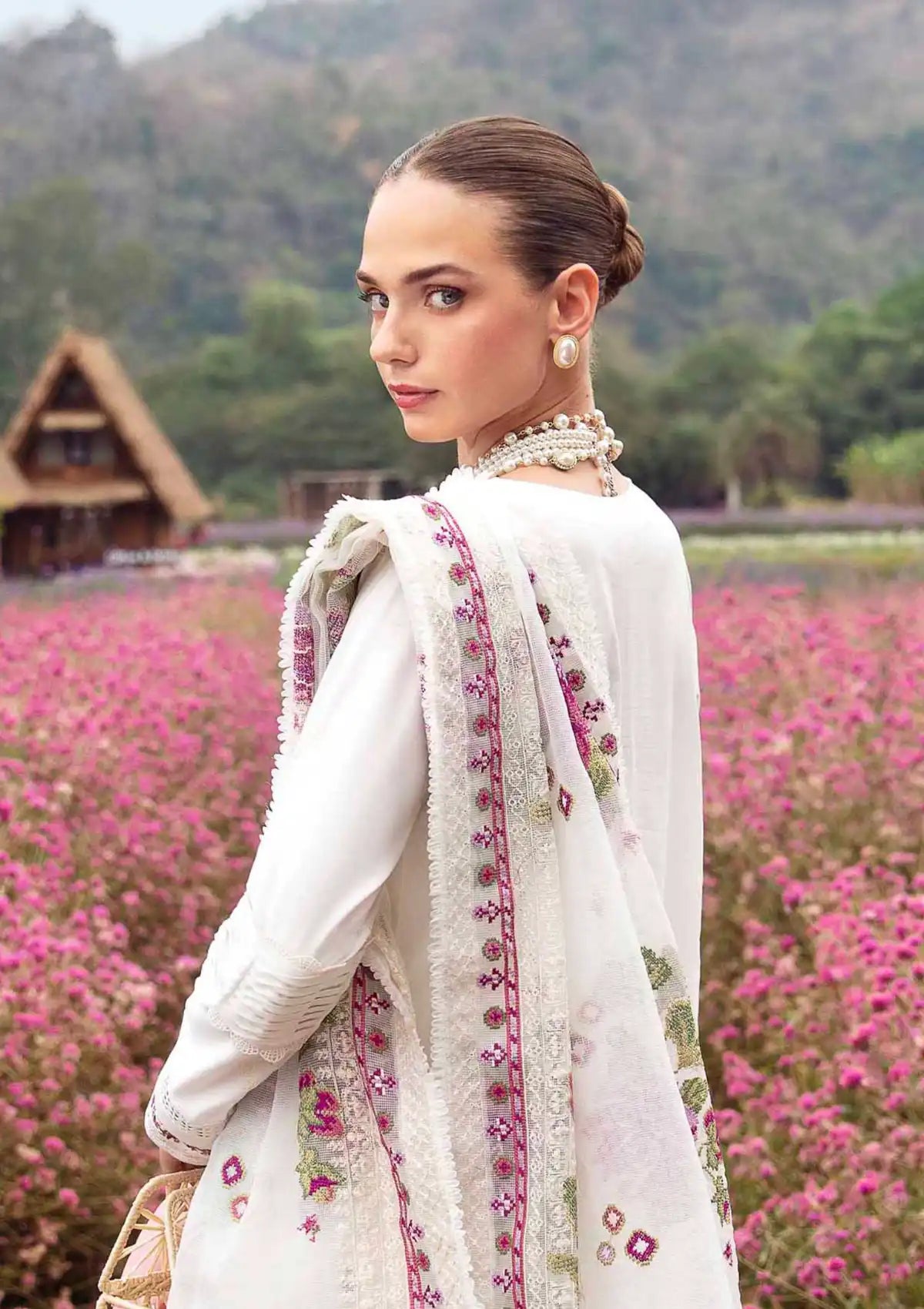Sable Vogue Luxury Lawn'24 SL-12 - Mohsin Saeed Fabrics