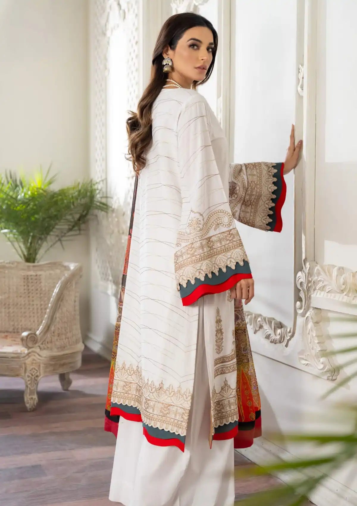 Maryum & Maria Alabaster-FL-03 is available at Mohsin Saeed Fabrics online shop All the top women brands in pakistan such as Freesia, Maria b, Zara Shahjahan, Asim Jofa, Zaha, Elan, Crimson, Sobia Nazir, Maryam n Maria, Hussain Rehar, Marjjan, Anaya by Kiran Chaudhary, johra, Shaista, farah talib aziz and Gul Ahmed. 