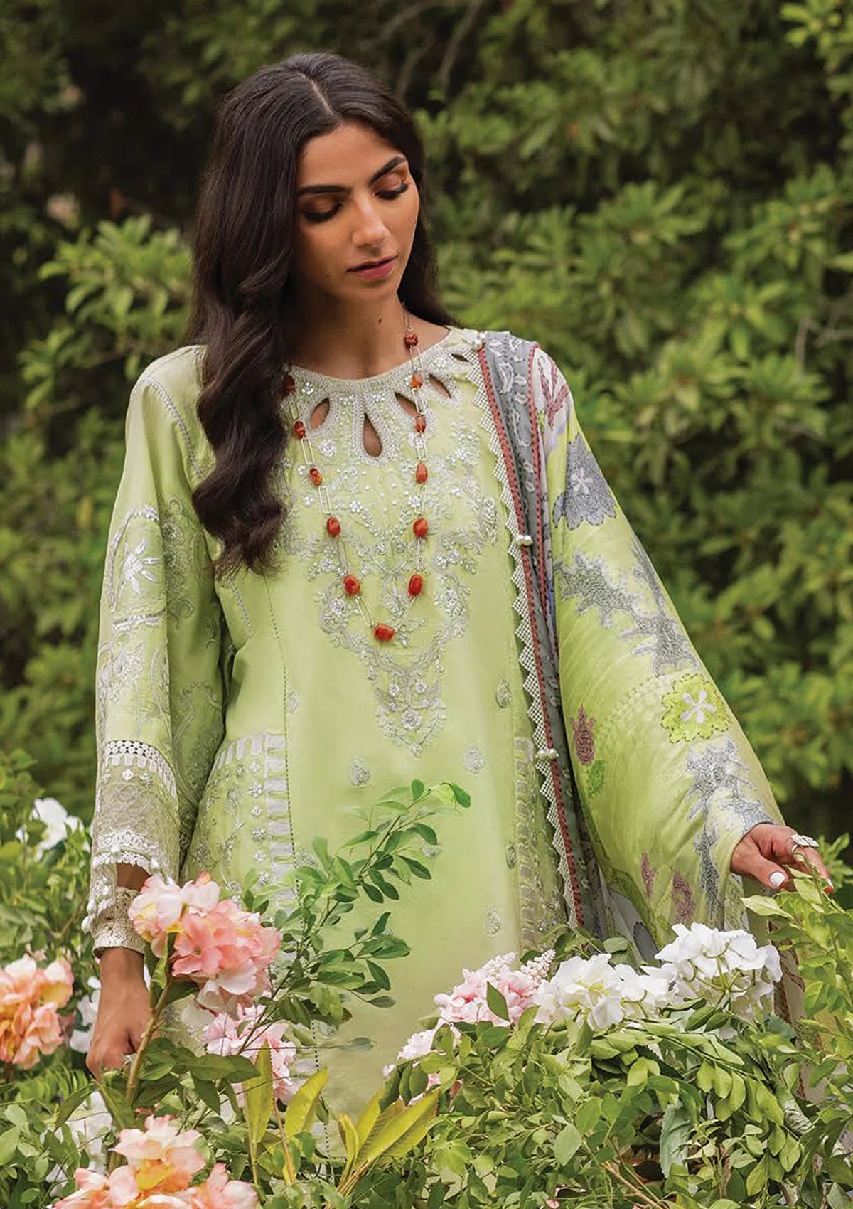 Siraa By Sadaf Fawad Khan Lawn'24 Vol-02 GINA-B - Mohsin Saeed Fabrics