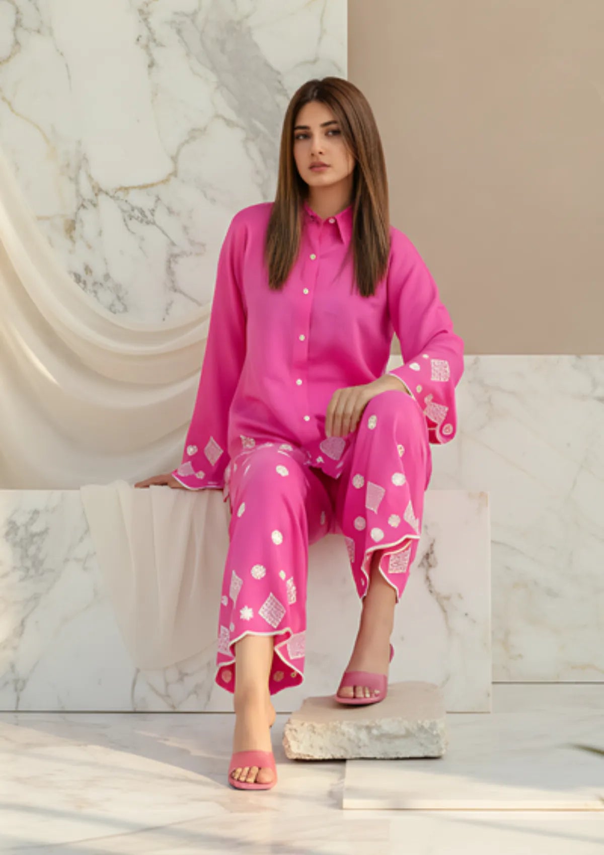 Sidra Fahad Westren'25 SF-303 Fuchsia Pink
