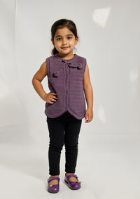 Girls Wool Sweater in Mauve