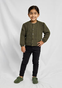 Girls Wool Sweater in Mouse