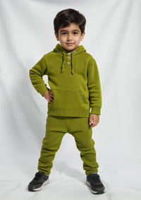 Boys Wool Hoodie in Green