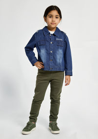 Girls Denim Jacket in Blue