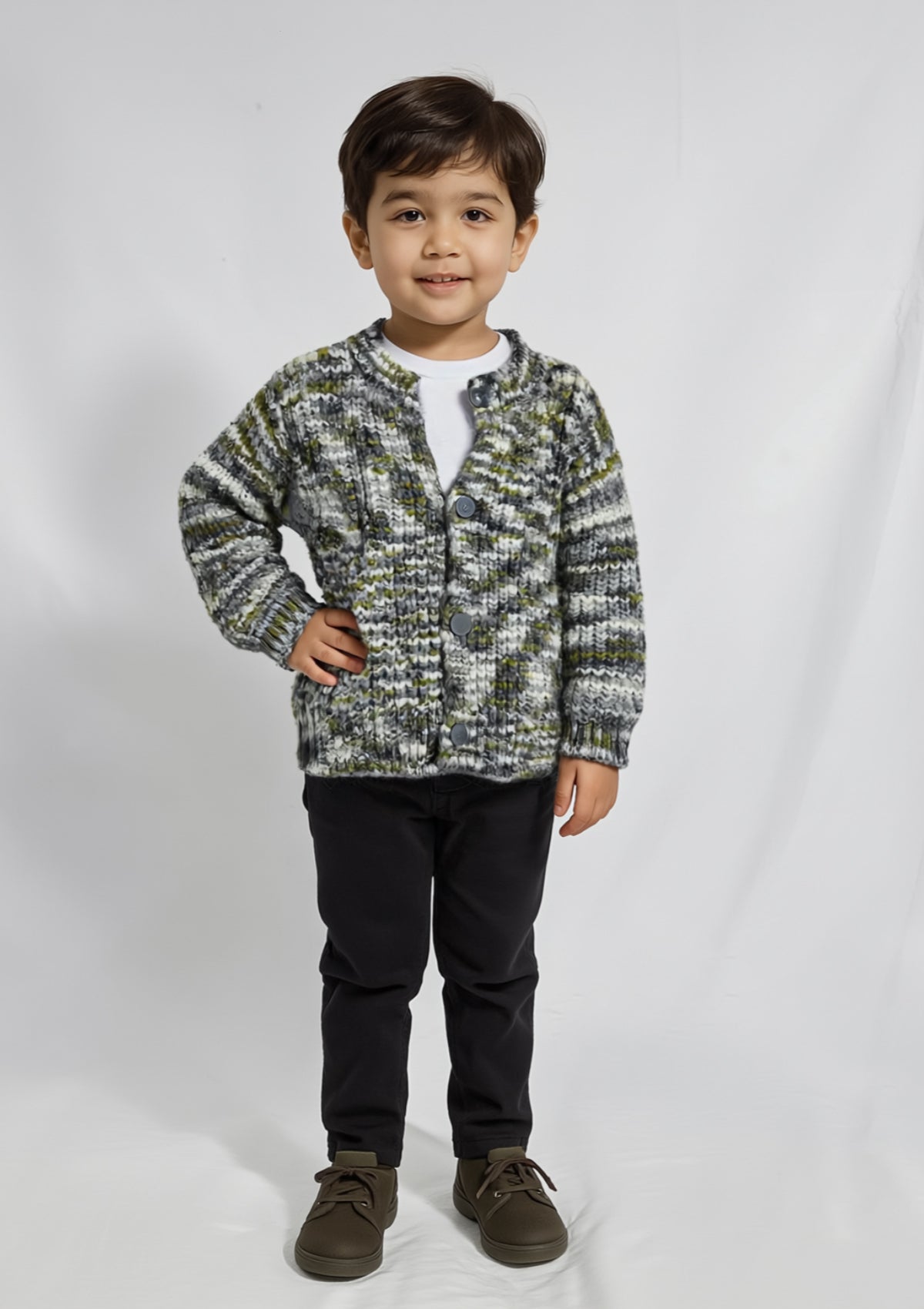 Boys Rabbit Wool Sweater in Multi