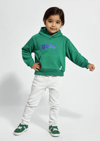 Girls Terry Hoodie in Teal Green