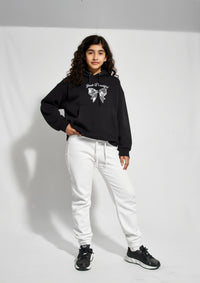 Girls Terry Hoodie in Black