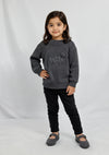 Girls Wool Sweater in Grey