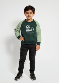Boys Terry Shirt in Dark Green