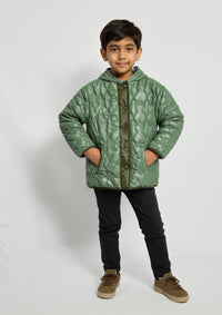 Boys Parachute Hoodie in Green
