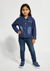 Girls Denim Jacket in Blue
